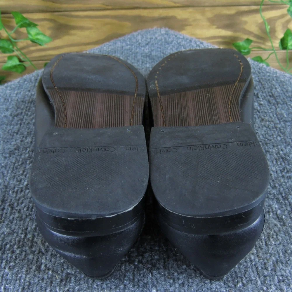 Calvin Klein Neil Leather Loafers Dress Shoes‎ Slip On Black Size 8M